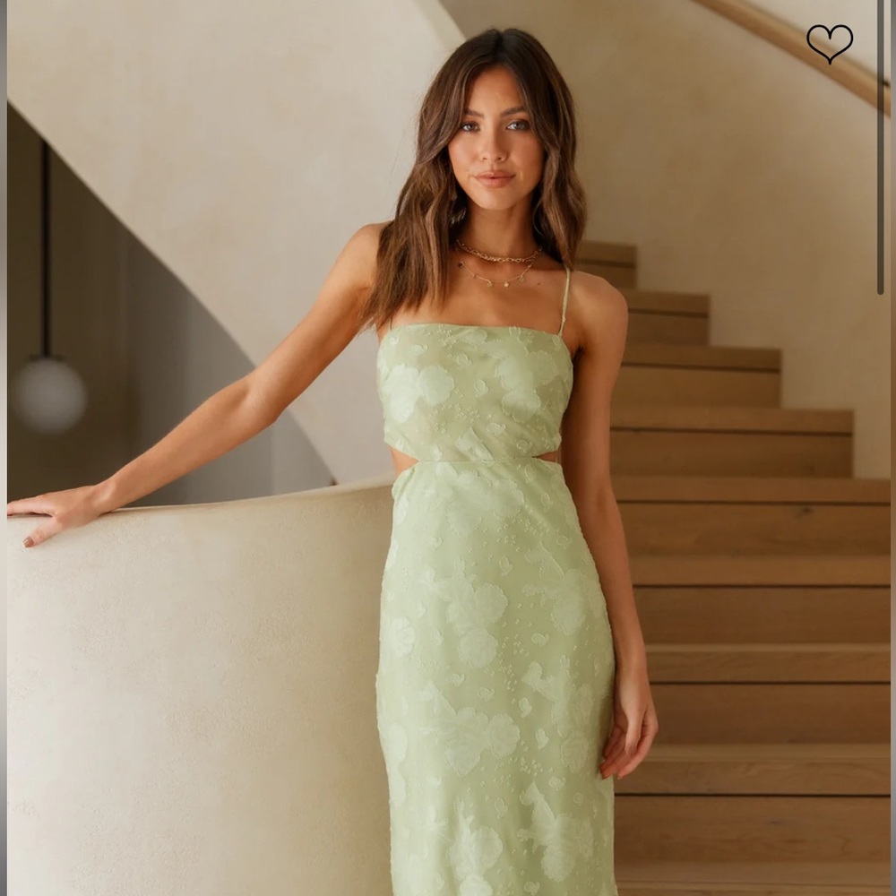 fortunate one cascalone maxi dress sage - Picture 1 of 5